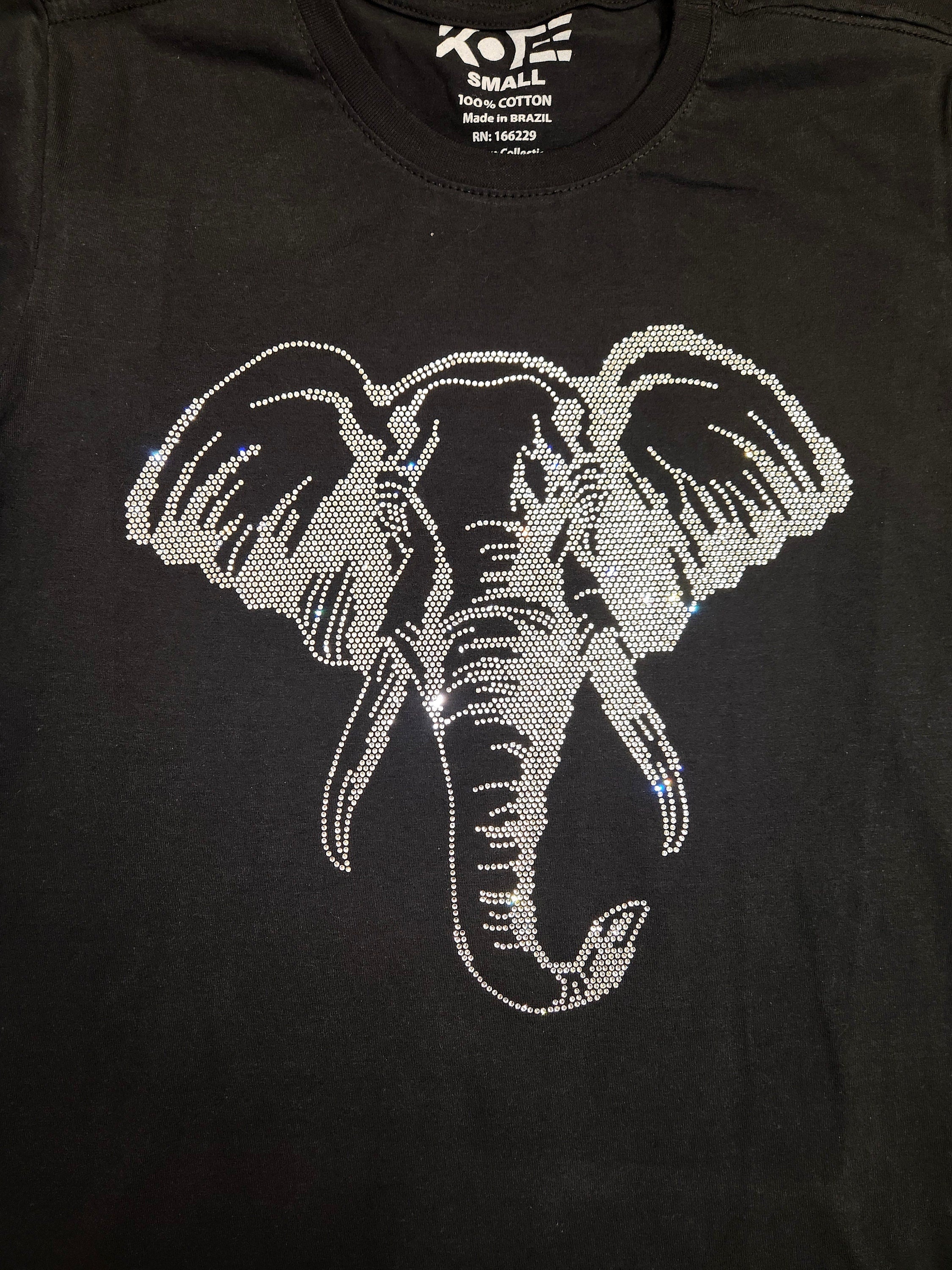 Elephant Rhinestone T-Shirt: Wildlife Safari Apparel
