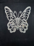 Rhinestone Butterfly T-Shirt: Elegant Spring Fashion Top