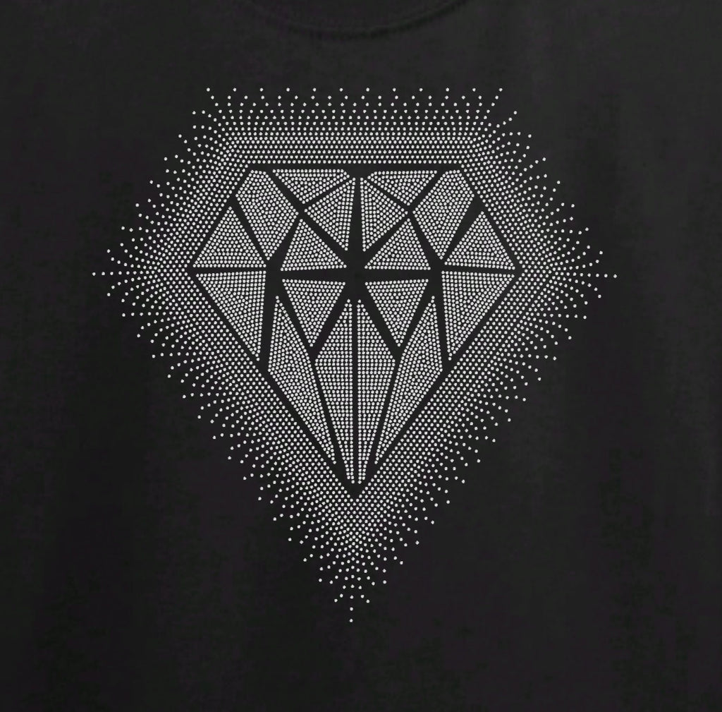 Rhinestone Diamond T-Shirt: Sparkling Unisex Design