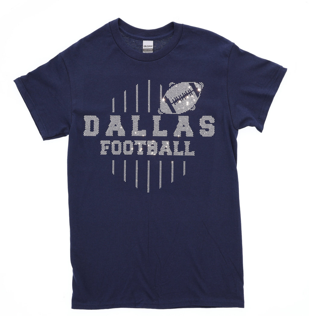 Dallas Football Rhinestone T-Shirt: Game Day Bling Tee