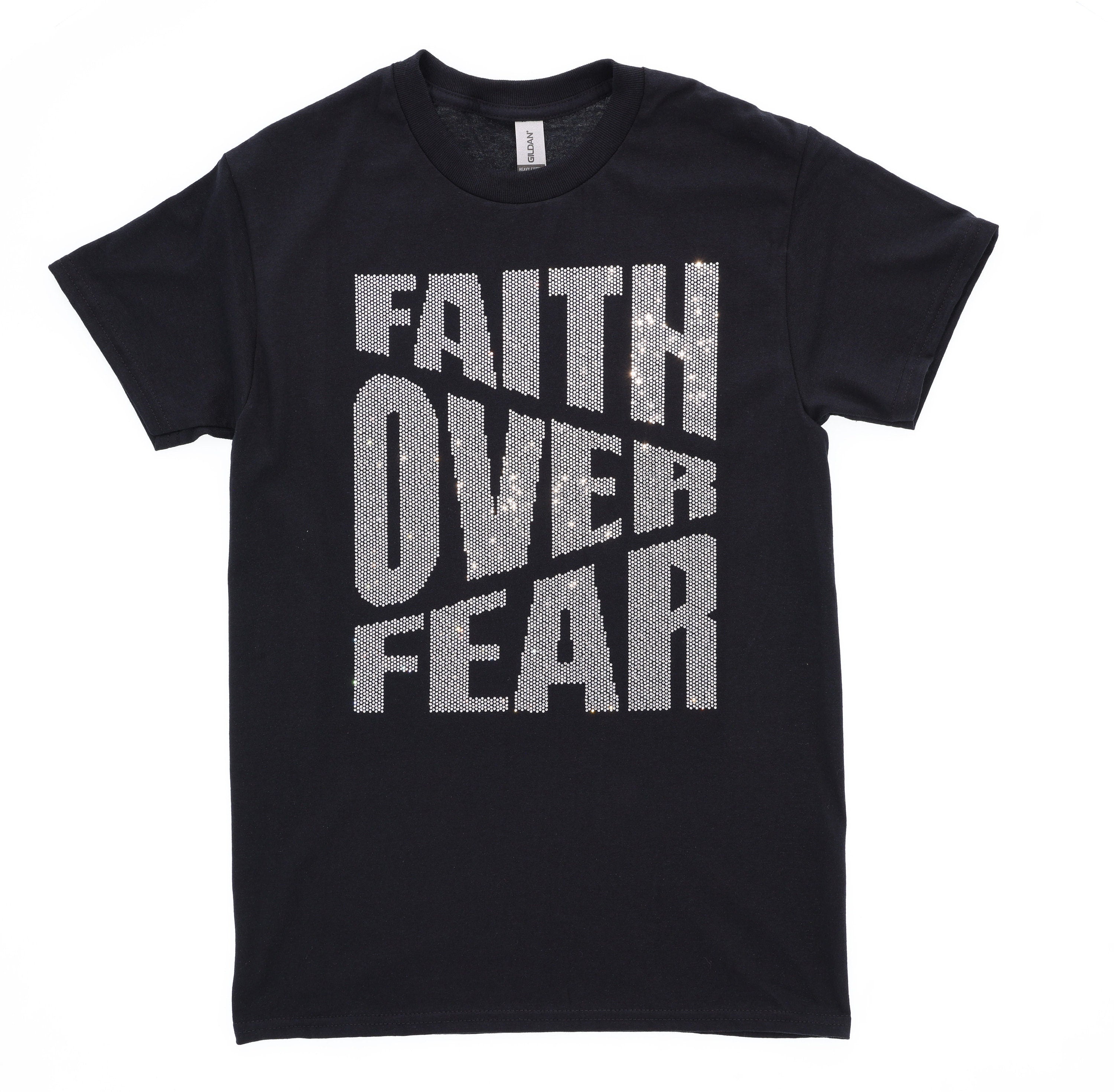 Faith Over Fear Rhinestone T-Shirt: Christian Unisex Apparel