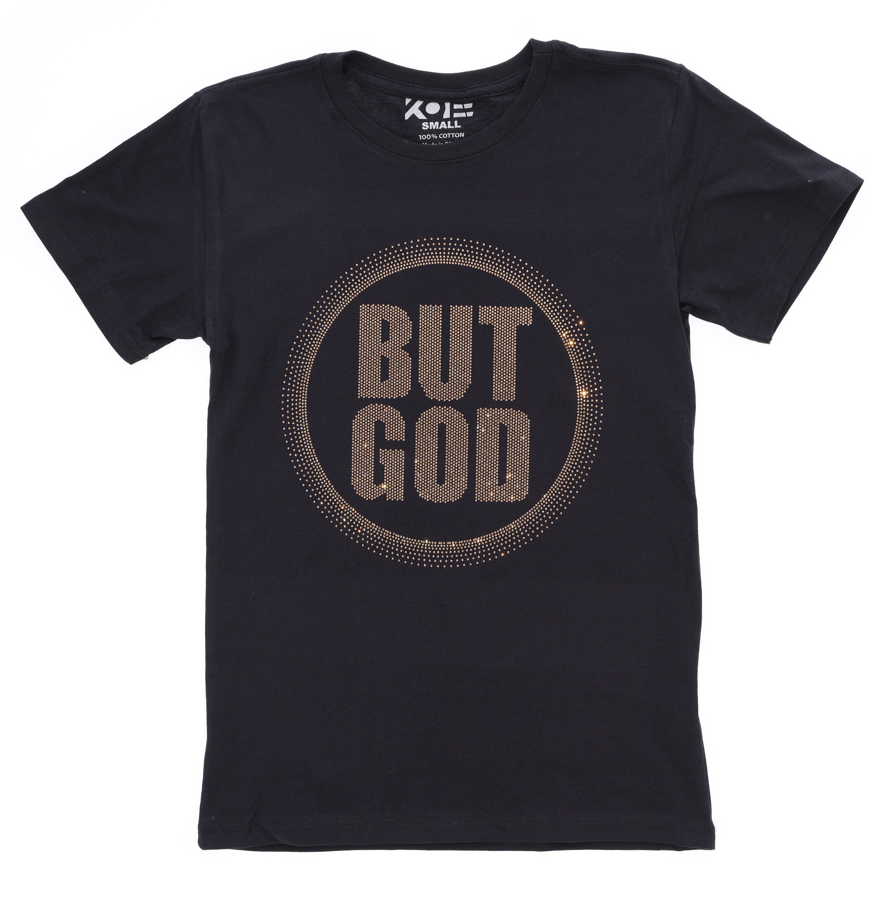 But God Rhinestone T-Shirt, God's Power Sweatshirt, Confession Outfit, Prayer Tee Top, Gratitude Tee-Shirt, Christian Christmas Gift Apparel Main image