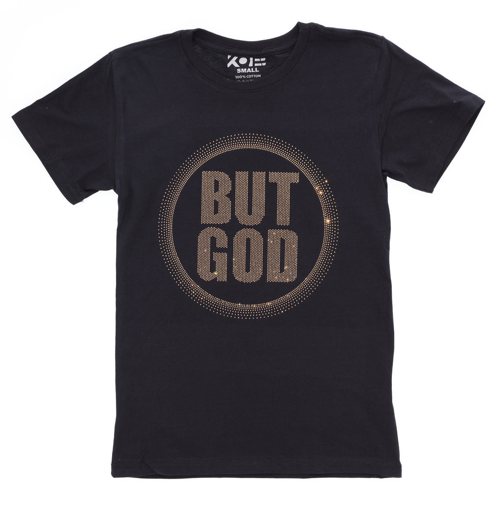 But God Rhinestone T-Shirt, God's Power Sweatshirt, Confession Outfit, Prayer Tee Top, Gratitude Tee-Shirt, Christian Christmas Gift Apparel