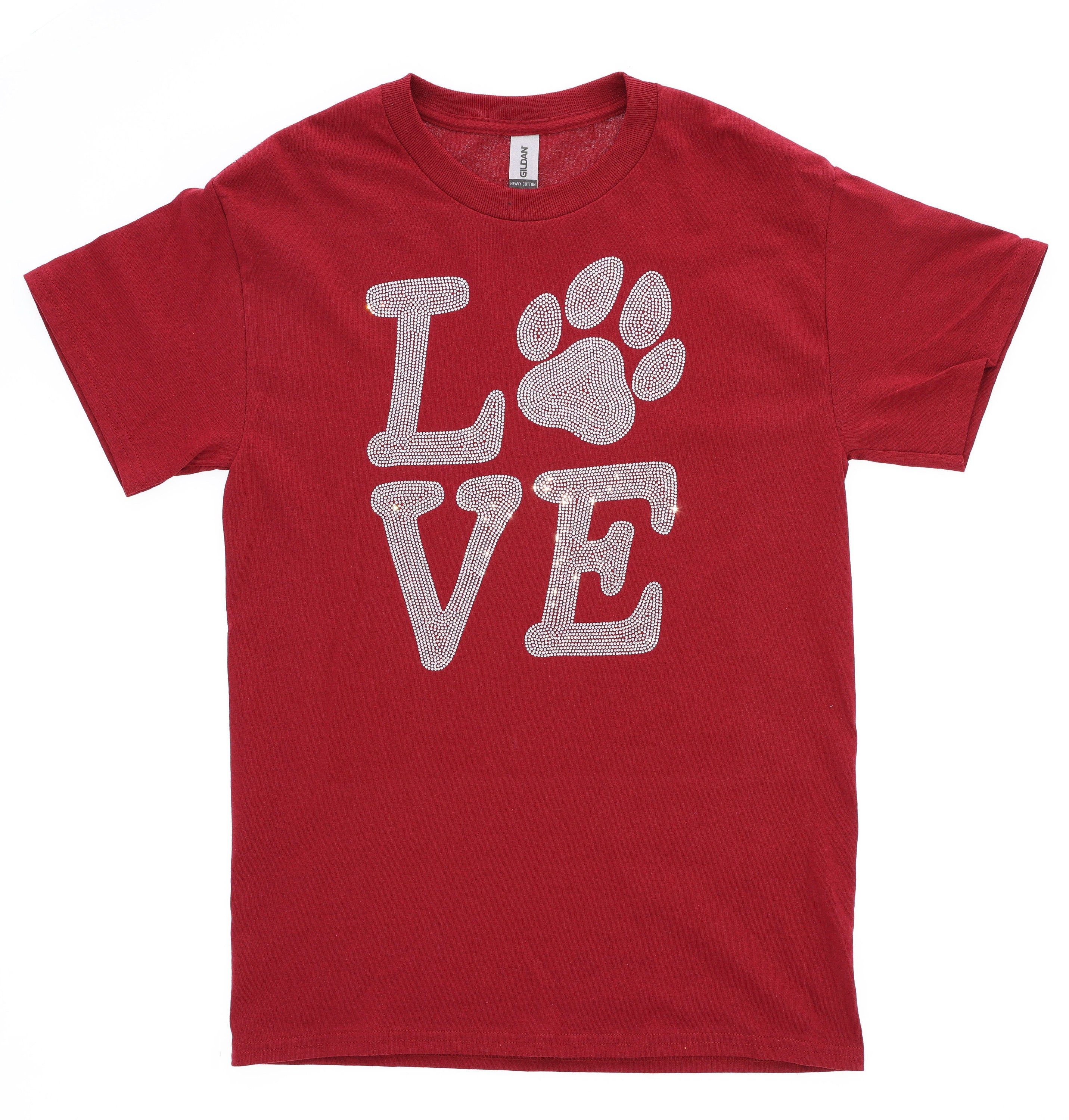 Love Paw Rhinestone T-Shirt: Pet Lover Apparel Main image