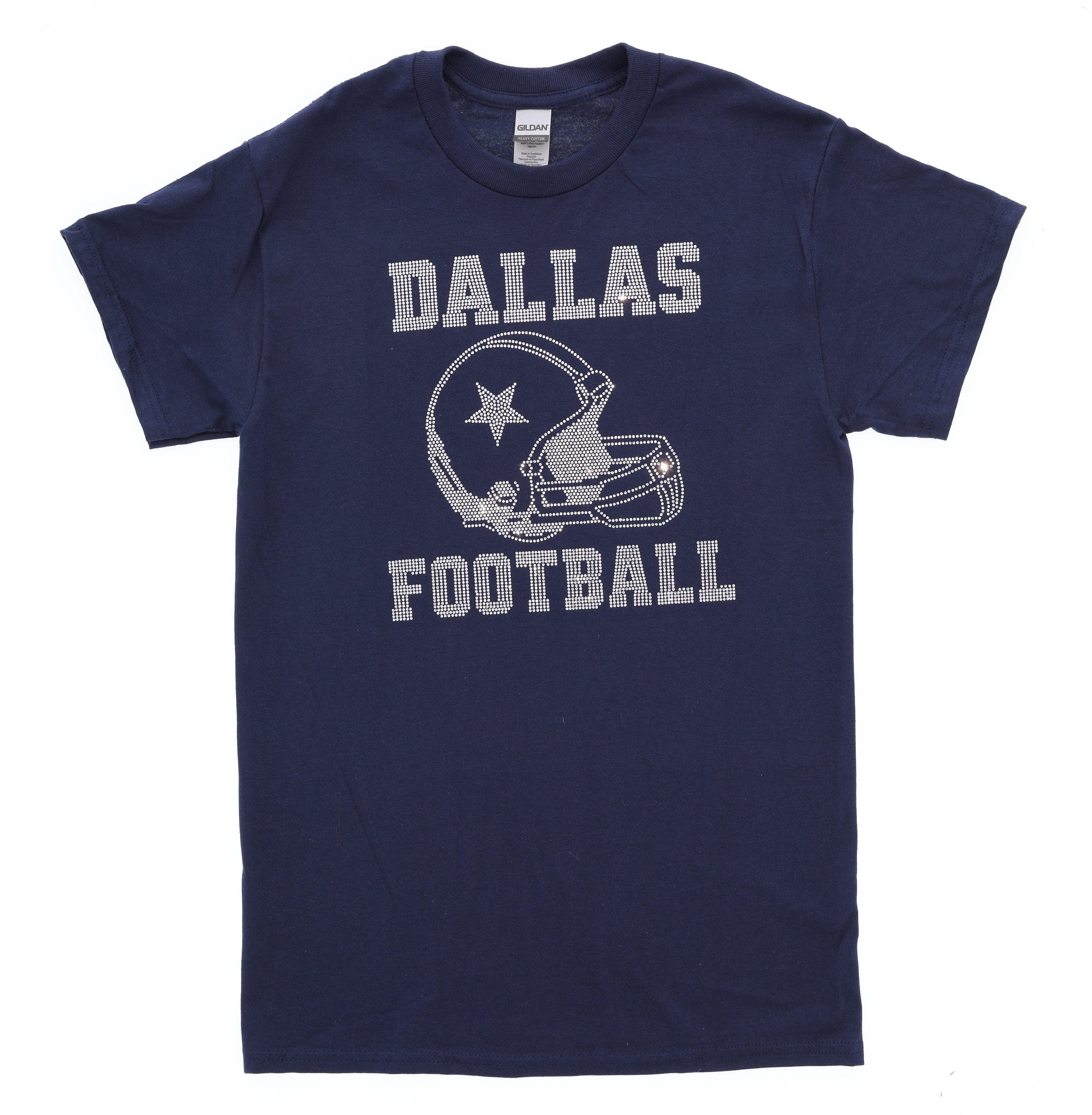 Dallas Rhinestone T-shirt, Football Game Day Shirt, Bling Bling Short Sleeve Tee, Dallas Shirt, Football Tee, Dallas Fans Gift Main image