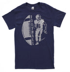 Rhinestone Football Player Shirt: Bling Team Spirit Tee