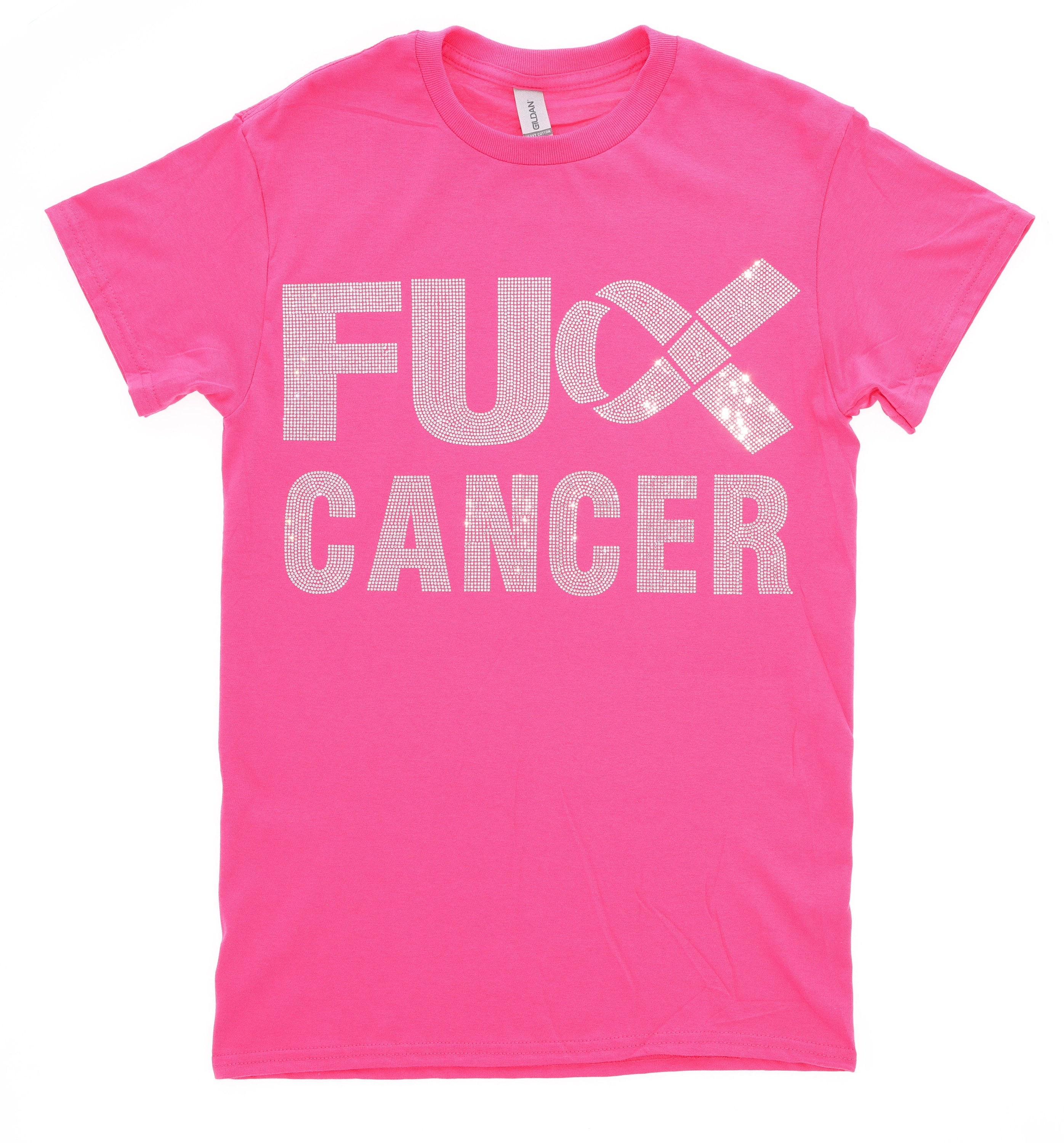 Rhinestone Cancer Awareness T-Shirt: Cancer Warrior Gift Main image