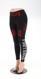 Custom Rhinestone Football Leggings: High Waist Yoga Pants with Pocket