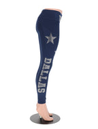 Custom Rhinestone Football Leggings: High Waist Yoga Pants with Pocket