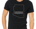Arizona State Map Rhinestone T-Shirt: Arizona Pride Souvenir