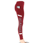 Custom Rhinestone Football Leggings: High Waist Yoga Pants with Pocket