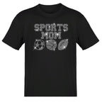 Rhinestone Sports Mom T-Shirt: Football, Basketball, Soccer