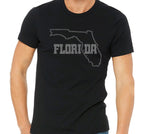Rhinestone Florida Map T-Shirt: Sunshine State Souvenir Tee