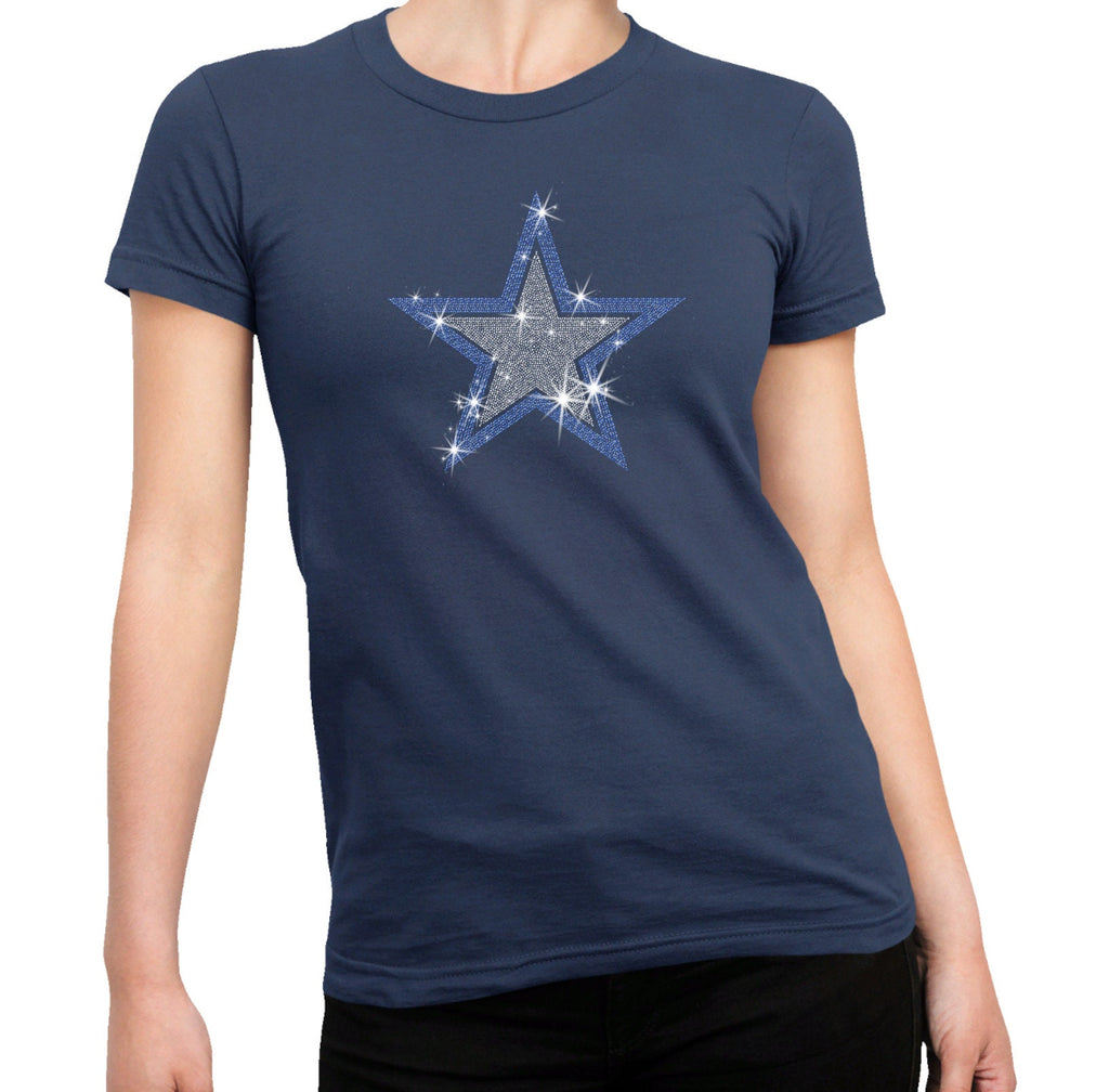 Dallas Rhinestone Star T-Shirt: Football Team Shirt