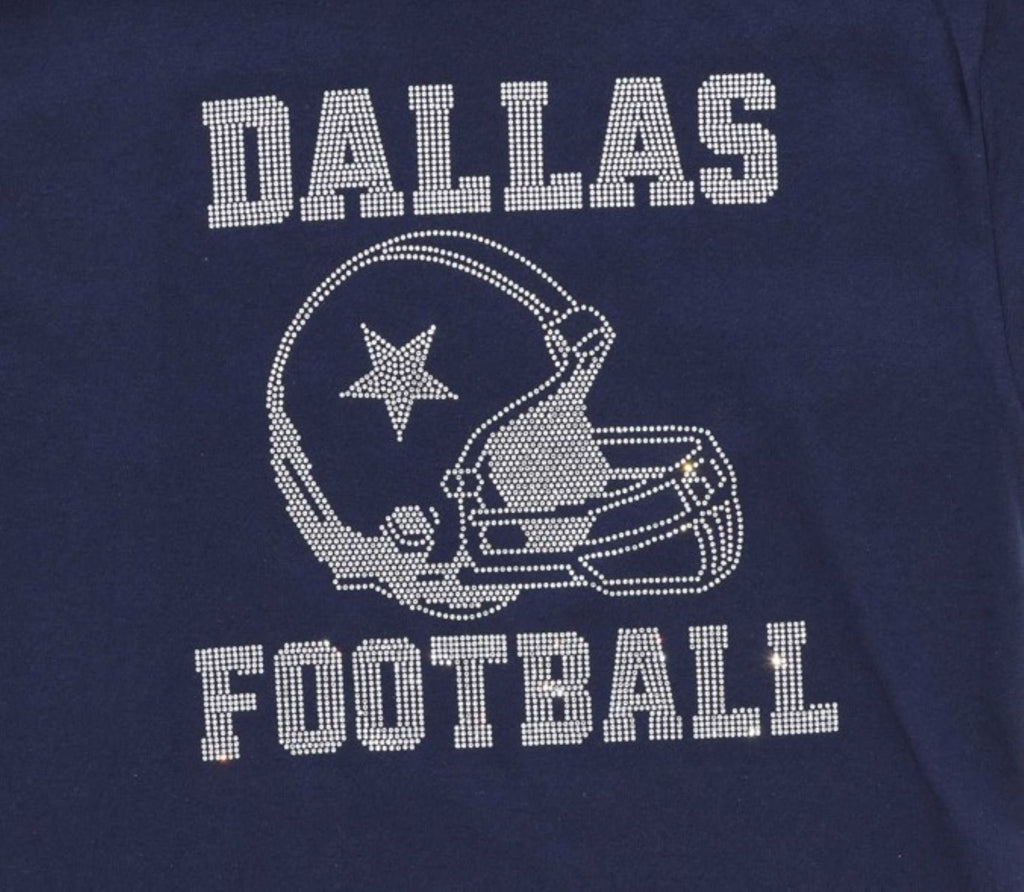 Dallas Rhinestone T-shirt, Football Game Day Shirt, Bling Bling Short Sleeve Tee, Dallas Shirt, Football Tee, Dallas Fans Gift