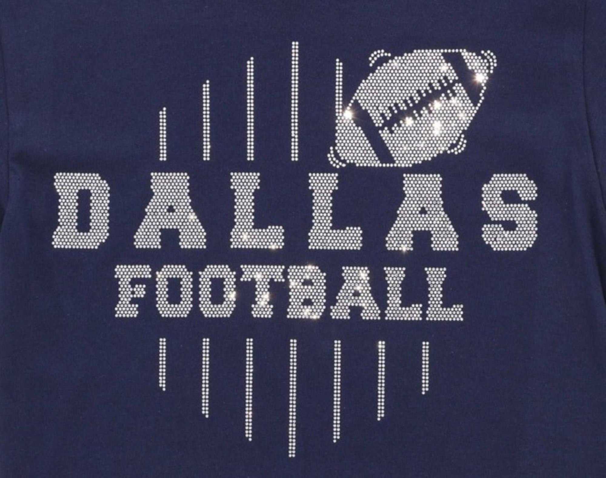 Dallas Football Rhinestone T-Shirt: Game Day Bling Tee Secondary image
