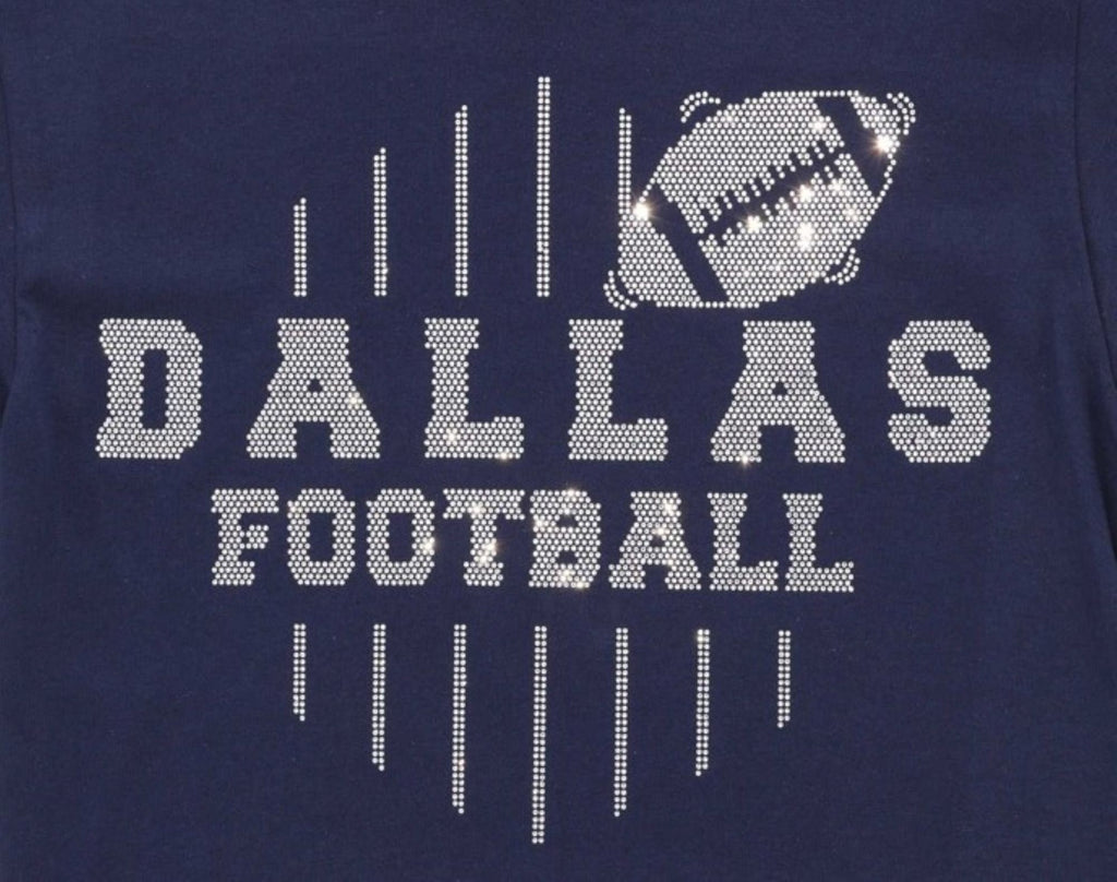 Dallas Football Rhinestone T-Shirt: Game Day Bling Tee