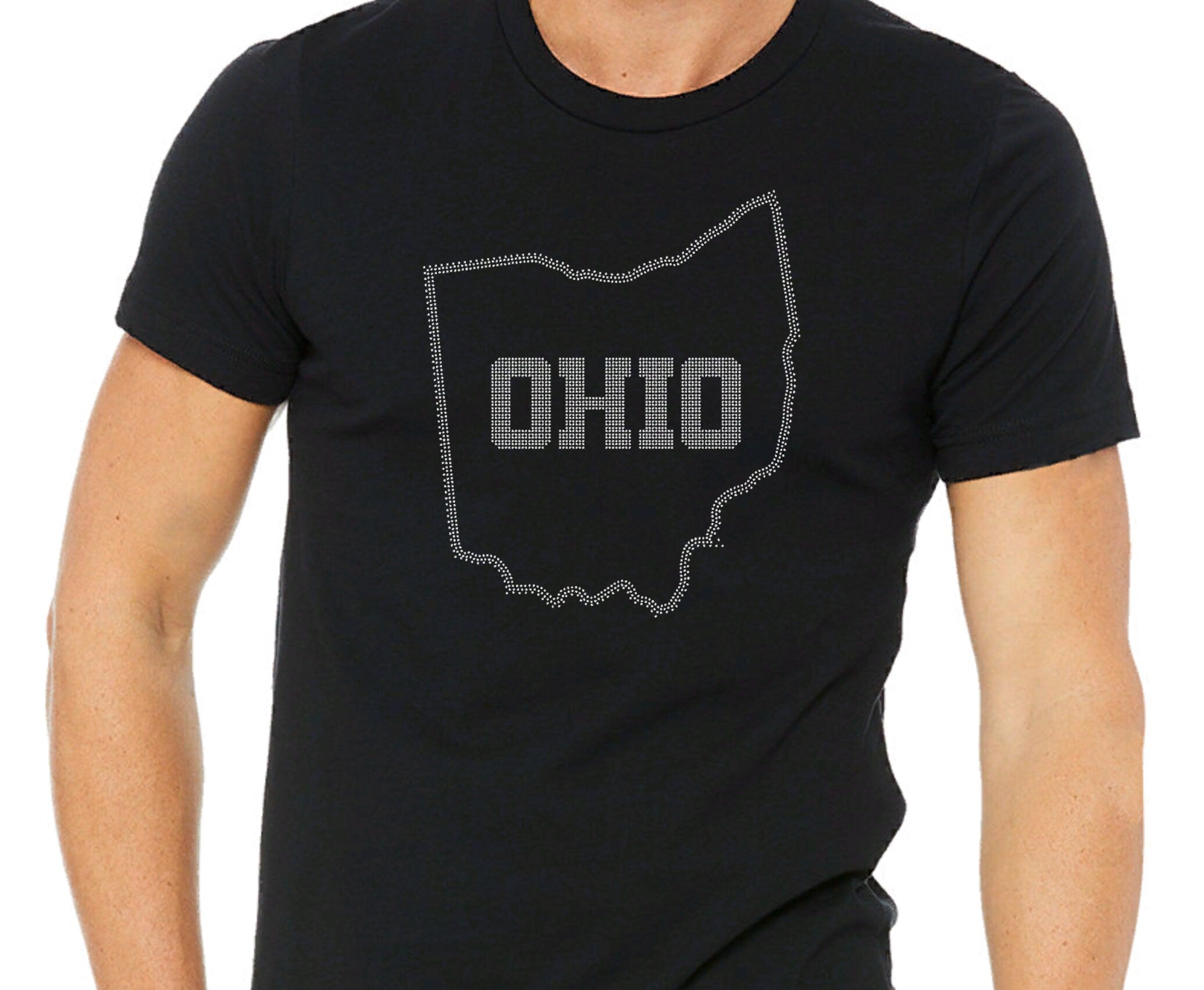 Ohio State Rhinestone T-Shirt: Buckeye Football Map Tee Secondary image