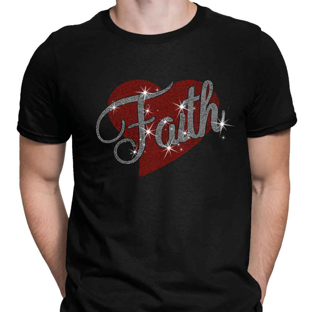 Faith Rhinestone T-Shirt: Christian Love & Grace Gift