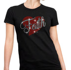 Faith Rhinestone T-Shirt: Christian Love & Grace Gift
