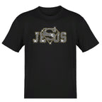 Jesus Saves Rhinestone T-Shirt: Christian Superhero Tee