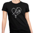 Faith Heart Rhinestone T-Shirt: Believer's Gift Top