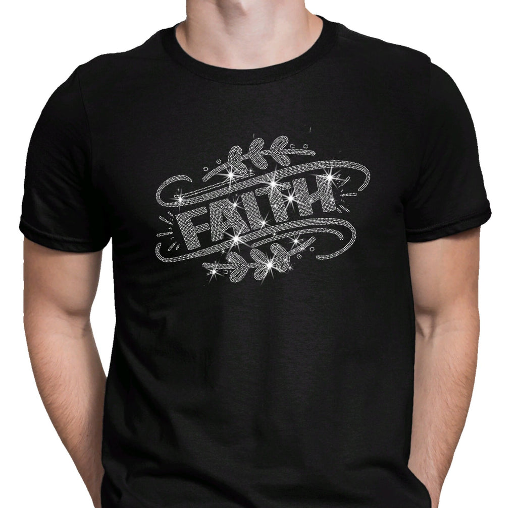 Faith Rhinestone T-Shirt: Christian Gift, Love & Grace