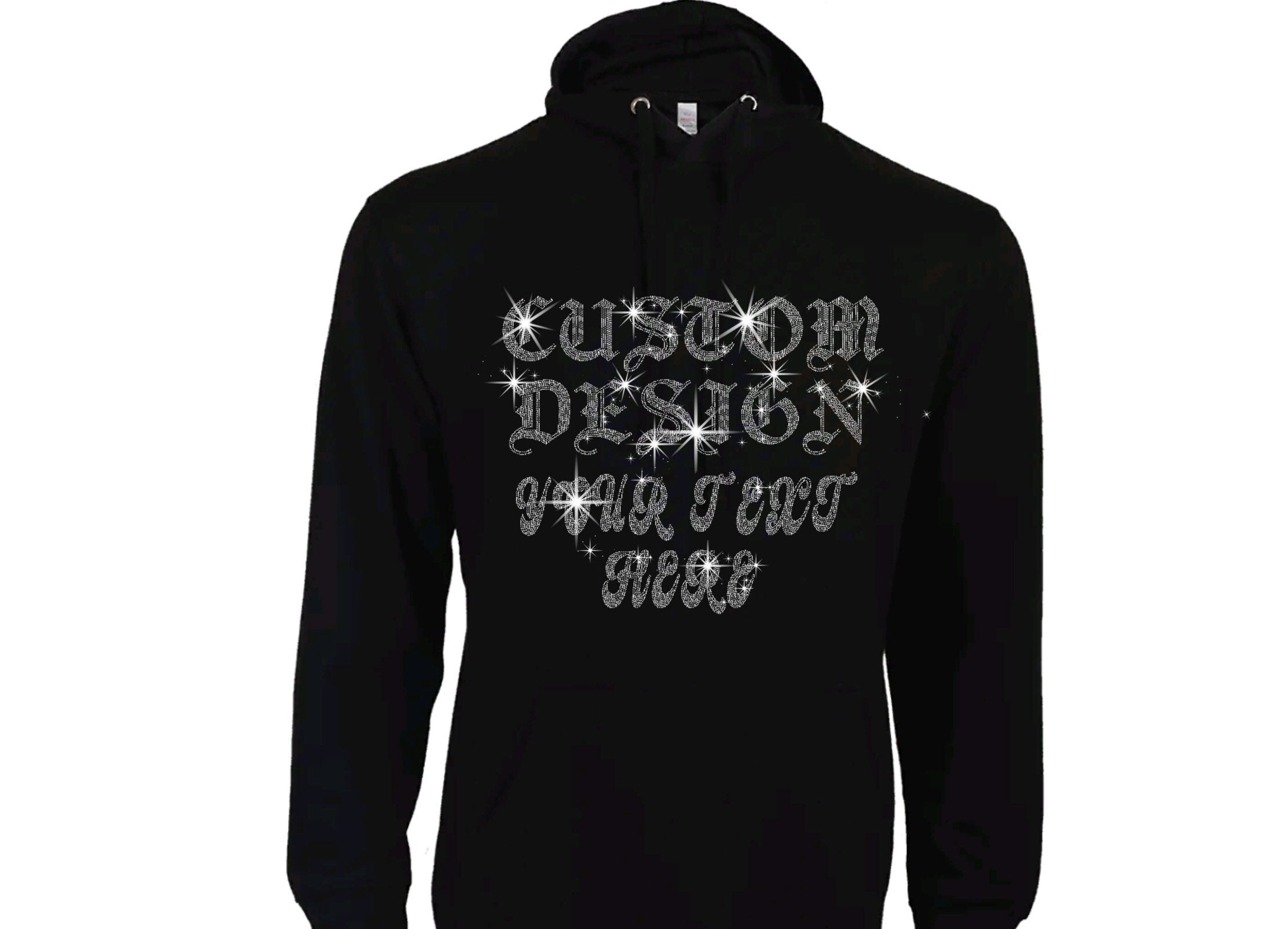 Custom Design Rhinestone Bling Bling Pull Over Hoodies Main image