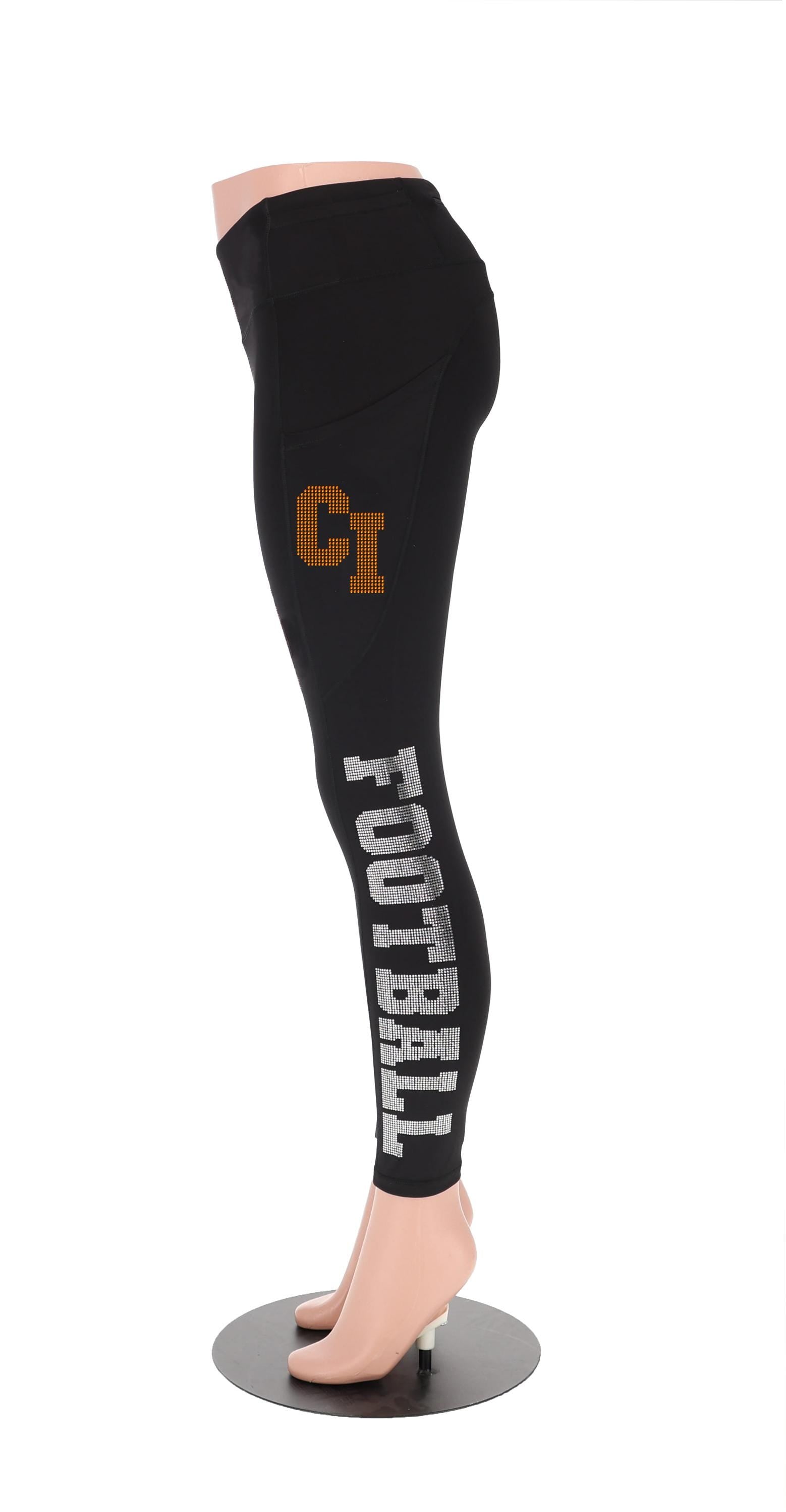 Cincinnati Rhinestone Football Leggings: Activewear Yoga Pant
