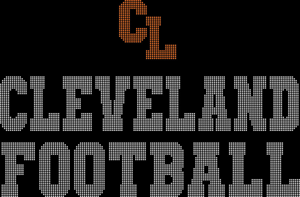Cleveland Rhinestone Football Leggings: Women's Activewear Yoga Pants