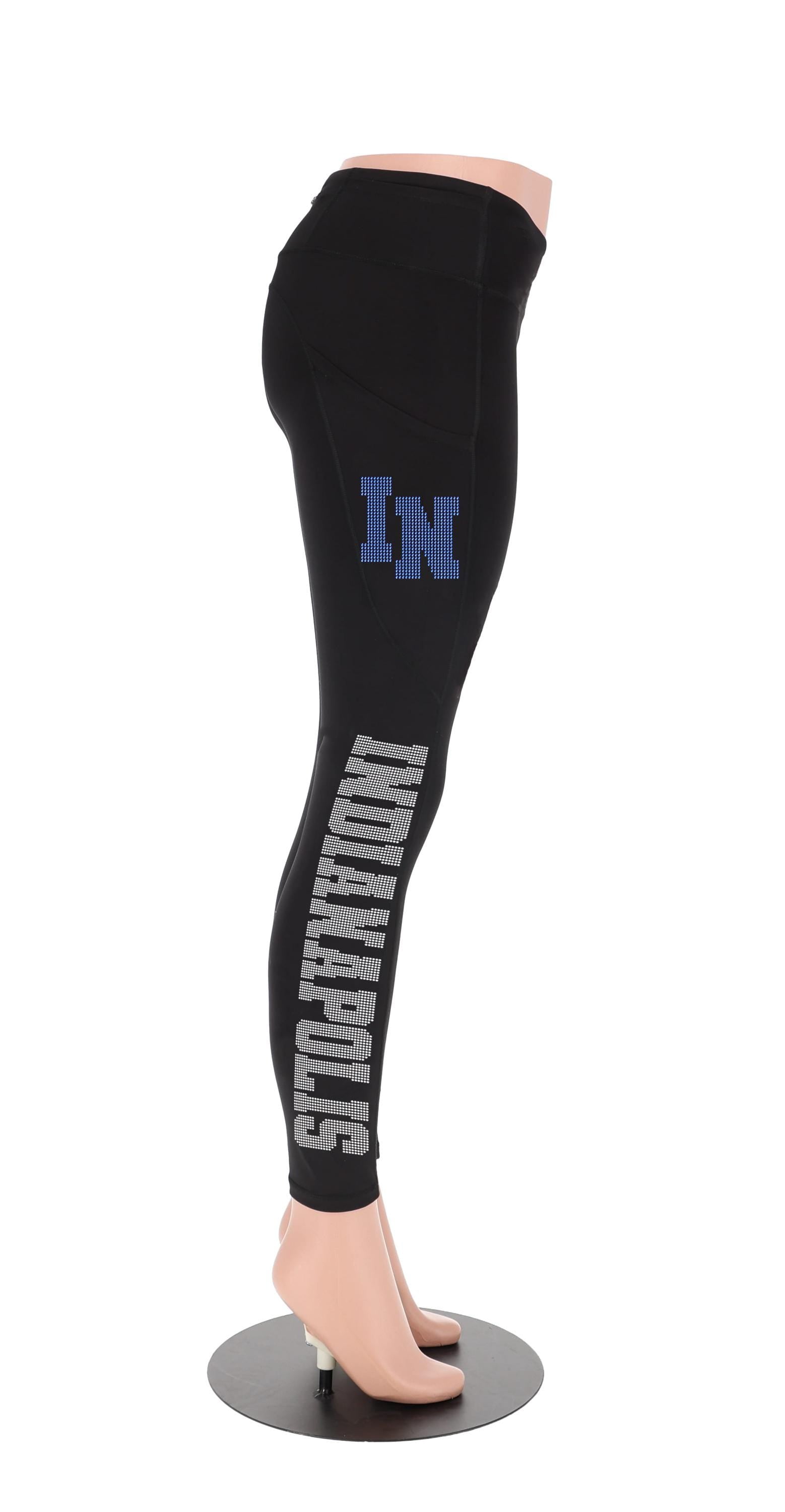 Indianapolis Rhinestone Football Leggings: Bling Tailgate Yoga Pants Main image