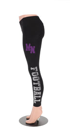 Minnesota Rhinestone Football Leggings: Glitter Team Sparkle