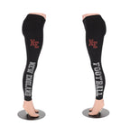 Rhinestone Football Leggings: New England Glitter Yoga Pants