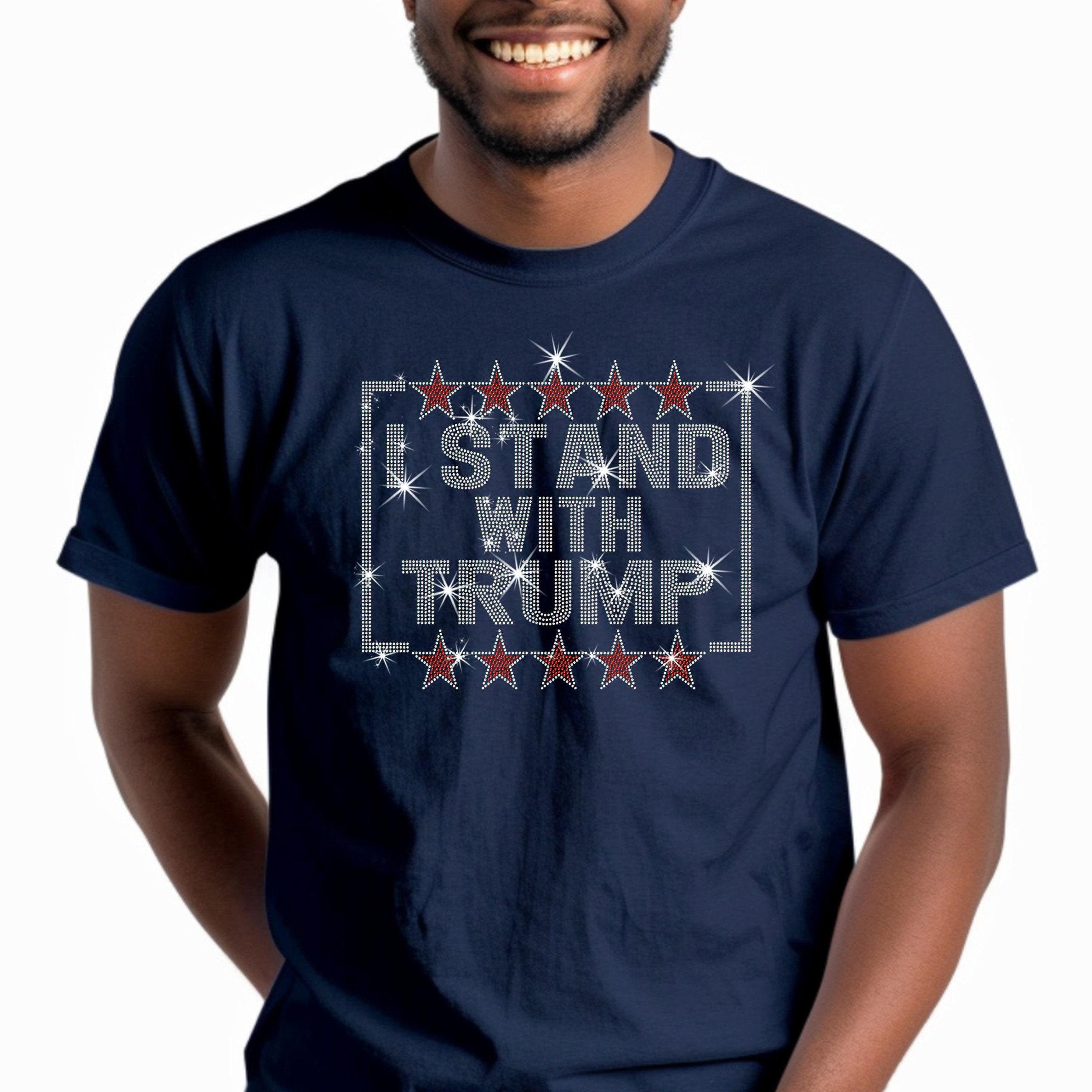 Rhinestone Trump 2024 T-Shirt: Political Women's Tee
