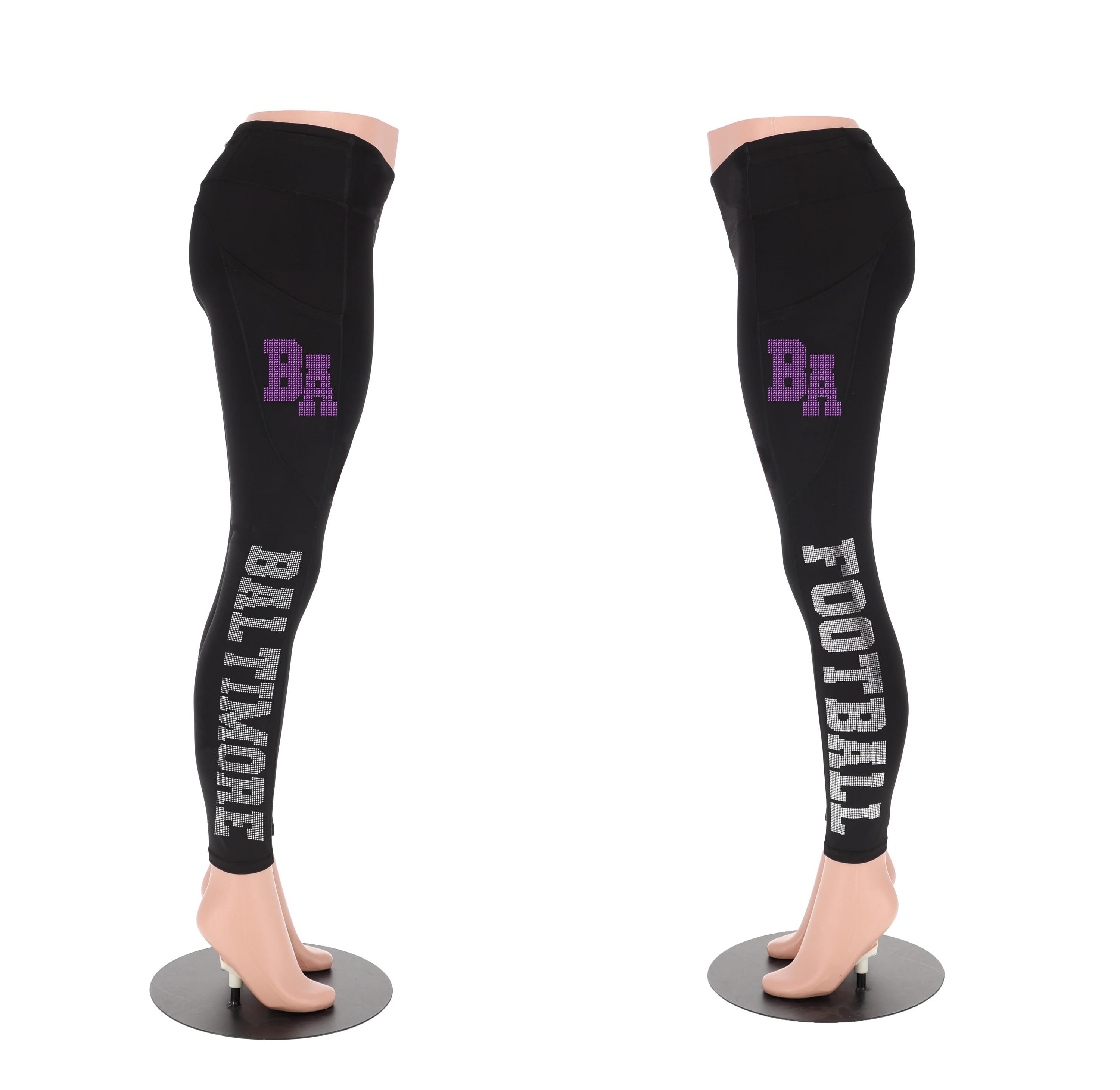 Baltimore Rhinestone Football Leggings: Fan Bling Yoga Pants