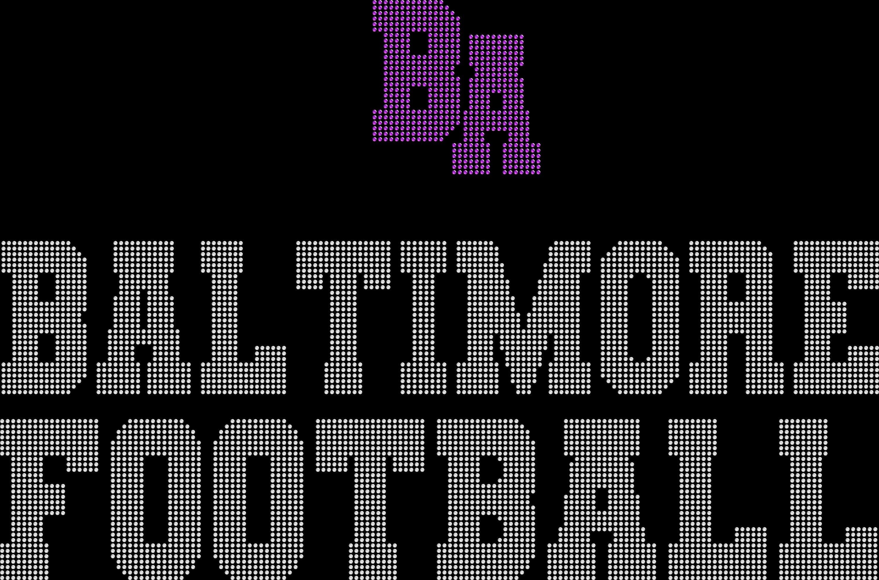 Baltimore Rhinestone Football Leggings: Fan Bling Yoga Pants
