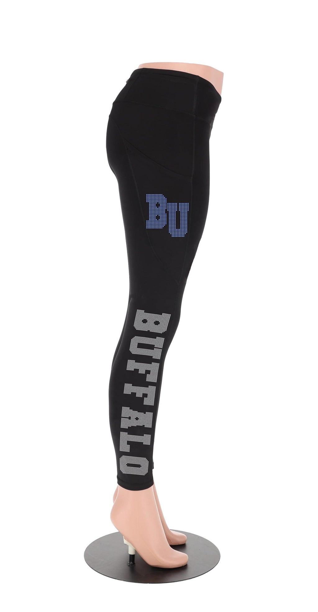 Buffalo Rhinestone Football Leggings: Game Day Yoga Pants with Pocket