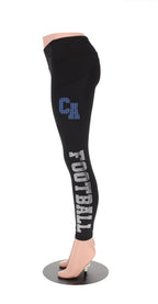 Carolina Rhinestone Football Leggings: Game Day Yoga Pants