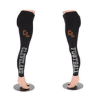 Cleveland Rhinestone Football Leggings: Women's Activewear Yoga Pants