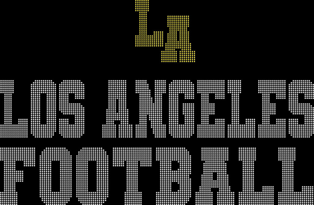 Los Angeles Rhinestone Football Leggings: Bling Tailgate Yoga Pants