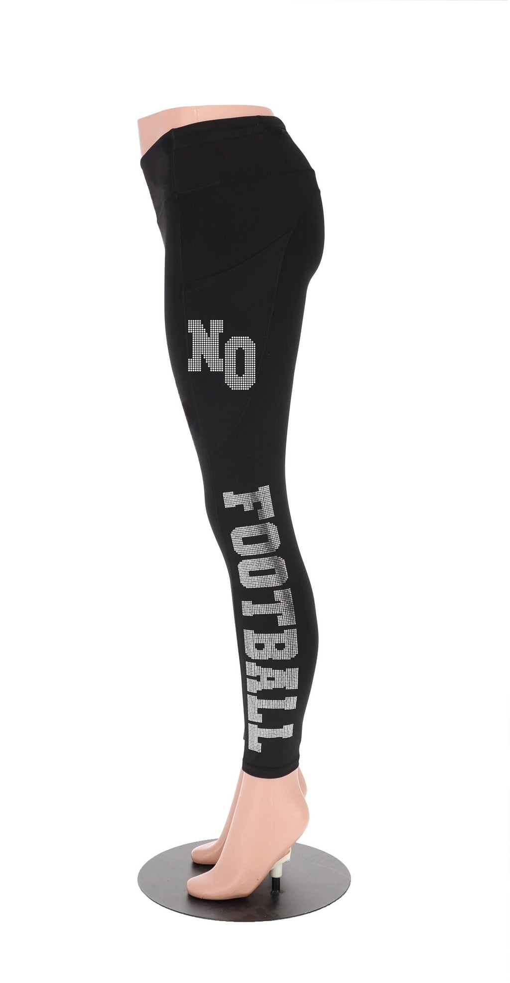 New Orleans Rhinestone Football Leggings: Game Day Bling