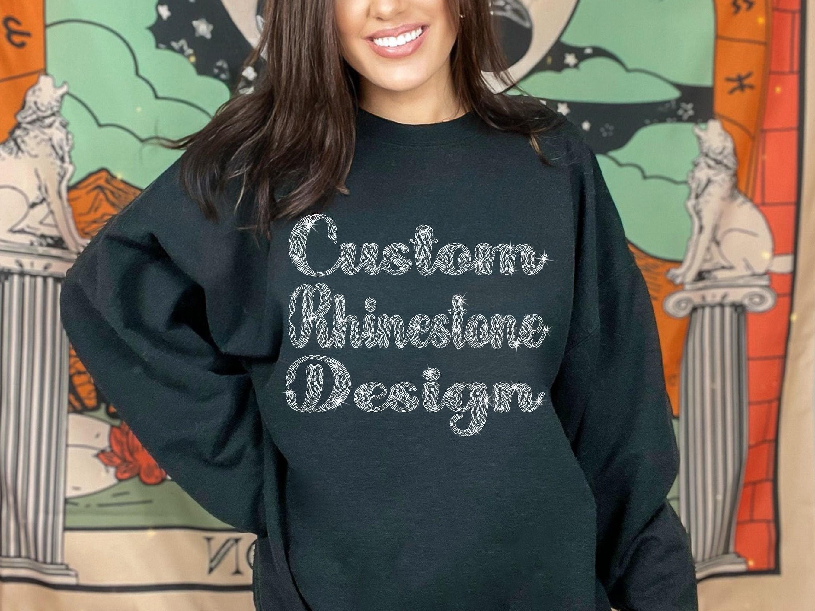 Custom Rhinestone Sweatshirt: Personalized Bling Design