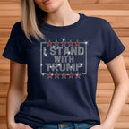 Rhinestone Trump 2024 T-Shirt: Political Women's Tee