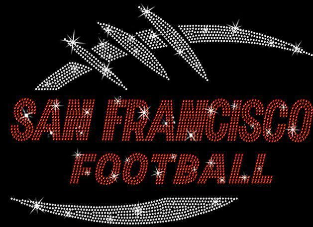 San Francisco Football Rhinestone T-Shirt: Game Day Bling