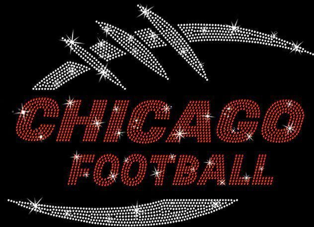 Chicago Football Rhinestone T-Shirt: Retro Game Day Apparel