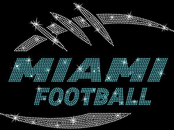 Miami Football Rhinestone T-Shirt: Game Day Tailgate Tee Secondary image
