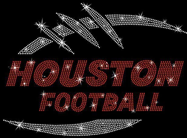 Houston Football Rhinestone T-Shirt: Retro Game Day Spirit Secondary image