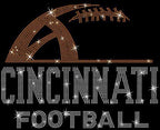 Cincinnati Rhinestone Football T-Shirt: Unique Game Day Apparel