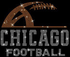 Chicago Rhinestone Football T-Shirt: Trendy Game Day Apparel