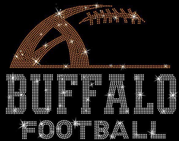 Buffalo Rhinestone Football T-Shirt: Sunday Game Day Outfit